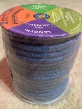 Mandala Crafts 3/8" Flat Cotton Drawstring~20 Yards | Sky Blue
